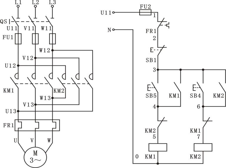 接觸器聯鎖的<em>三相</em>異步電動機正反轉控制<em>電路</em>