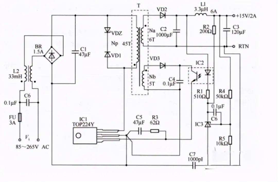 <em>并聯</em>型穩壓電源電路圖2