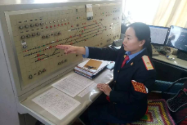 牡丹江車務(wù)段楚<em>山</em>站車站值班員劉銘莉1